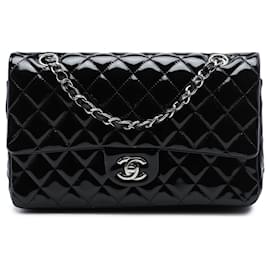 Chanel Black Medium Classic Patent Double Flap