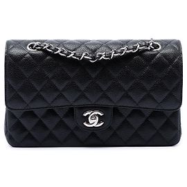 Chanel Black Medium Classic Caviar Double Flap
