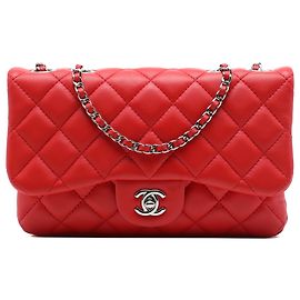 Chanel Red Small Quilted Lambskin Tender Touch Flap