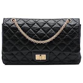 Chanel Black Quilted Aged Calfskin Reissue 2.55 Double Flap 227