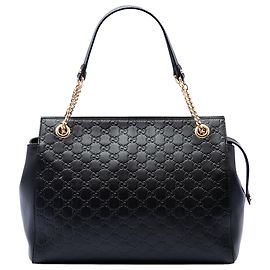 Gucci Guccissima Soft Signature Tote Medium Schwarz