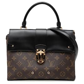 Borsa Satchel Louis Vuitton Brown Monogram One Handle Flap MM