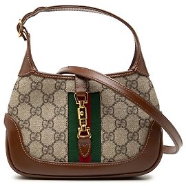 Gucci Mini Borsa a Tracolla Jackie 1961 Beige GG Supreme Web