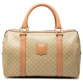 Borsa Boston Celine Beige Macadam in tela rivestita - Céline