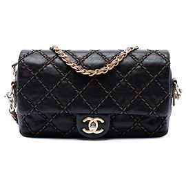 Chanel Black Paris Dallas Small Quilted Calfskin Chic Stitch Flap
