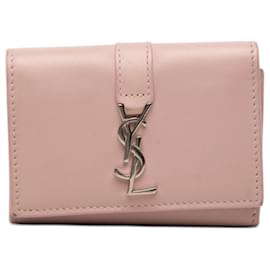 Saint Laurent Schlüsseletui 6 Schlüssel aus glattem Kalbsleder rosa