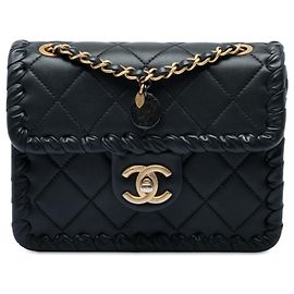 Chanel Black Mini CC Quilted Calfskin Braided My Own Frame Flap