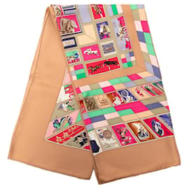 Hermès Brown Correspondance Seidentuch 90