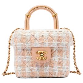Sac Chanel Beige Mini Tweed Crush à poignée supérieure