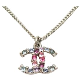 Collana Chanel con strass multicolore