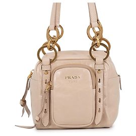 Borsa a mano Prada in pelle beige