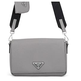 Borsa a tracolla Prada Triangle in pelle Saffiano