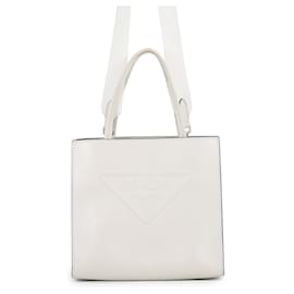 Borsa a mano Prada in pelle bianca