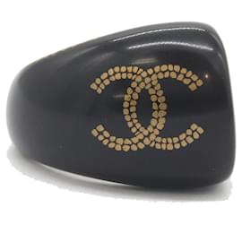 Anello in resina marrone scuro Chanel