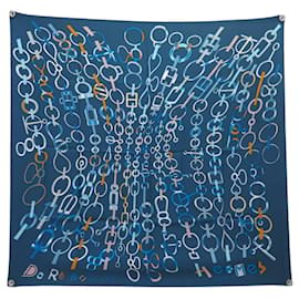 Hermès PDN FOULARD HERMES DO RE BOUCLES 310508H003951S CARRE 90 SETA + SCATOLA FATTURA