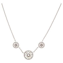 NUOVO COLLANA CHRISTIAN DIOR ROSE DES VENTS 3 MOTIFS JRDV95161 5.6GR ORO 18K