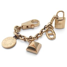 BIJOU DE SAC HERMES OLGA BRELOQUES CADENAS KELLY CHAINE ANCRE DORE PORTE CLES - Hermès