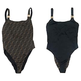 NUOVO FENDI COSTUME DA BAGNO 1 PEZZO REVERSIBILE LOGO ZUCCA FF M 40 SWIMWEAR - Fendi
