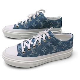 SNEAKERS LOUIS VUITTON STELLAR 1A4WTV TOILE DENIM MONOGRAM 39 NUOVE