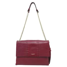 BORSA A MANO LANVIN SUGAR MM LW-BGRSL4-TIDA-H15 NUOVA IN PELLE BORDEAUX - Lanvin