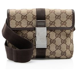 Borsa cintura Gucci GG Canvas con fibbia