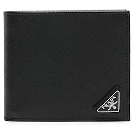 Saffiano Triangle Logo Wallet - Prada