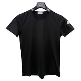 T-Shirt aus Baumwolljersey mit Logo-Patch Schwarz - Moncler