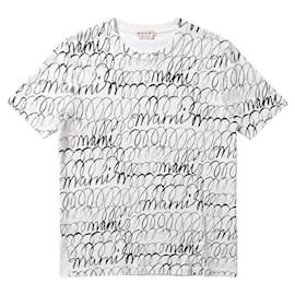 Weißes bedrucktes T-Shirt für Herren - Marni