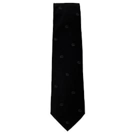 Double-Jacquard-Seidenkrawatte Schwarz - Gucci
