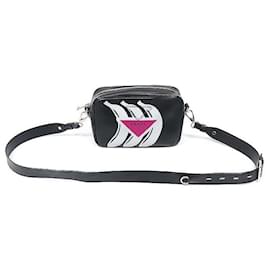 Prada Borsa a tracolla Camera in vitello City Black con stampa banana