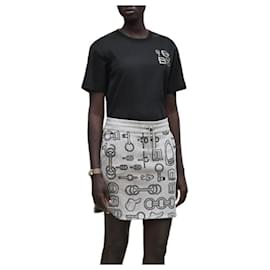 Hermès Mini saia feminina em cinza