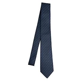 Seidenjacquard-Krawatte Blau - Gucci