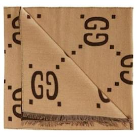 Zweifarbiger Wollschal Beige Brown - Gucci