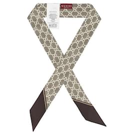 Skinny Scarf in seta con stampa GG - Gucci