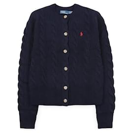 Strickcardigan mit Zopfmuster und besticktem Logo - Ralph Lauren