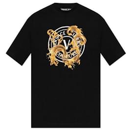 Bedrucktes T-Shirt aus Baumwolljersey - Versace