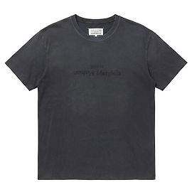 Maison Martin Margiela Charcoal T-Shirt für Herren mit besticktem Logo