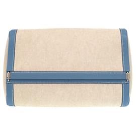 Hermès Borsa Hermes Toile H Taurillon Clemence Blue