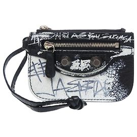 Porta-moedas em couro Balenciaga Le Cagoule Graffiti