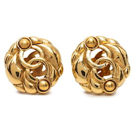 Orecchini a clip Chanel Coco Mark Vintage placcati in oro