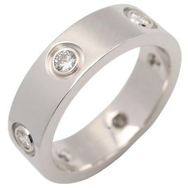 Anel Cartier Love em Ouro Branco