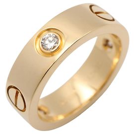 Cartier Love Ring in 18K Gelbgold mit Diamant