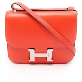 Borsa a tracolla Hermes Constance 3 Mini Rouge Pivoine - Hermès