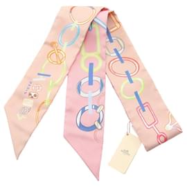 Hermès Twilly Do Re Boucles Ribbon Scarf