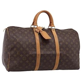 LOUIS VUITTON Monogram Keepall 50 Boston Bag M41426 LV Auth BA14092A
