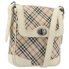 Bolso de hombro BURBERRY Nova Check Canvas Beige Auth 195053