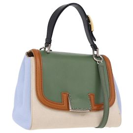 Borsa FENDI Canvas 2way Beige Silver Auth 195971A