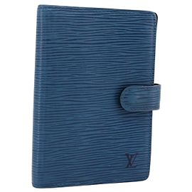 LOUIS VUITTON Epi Agenda PM Terminplaner-Cover Blau R20055 LV Auth 197120