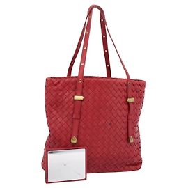 Borsa Tote BOTTEGA VENETA INTRECCIATO in pelle rossa 162937 Auth 196807A