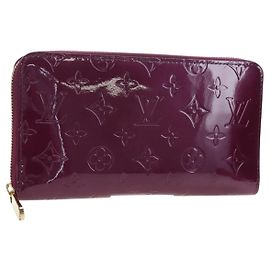 LOUIS VUITTON Monogram Vernis Zippy Organizer Lange Geldbörse Viole LV Auth 195786V